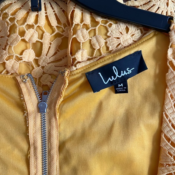 Lulus Heart Strings Yellow Lace Mini Dress - Picture 6 of 6